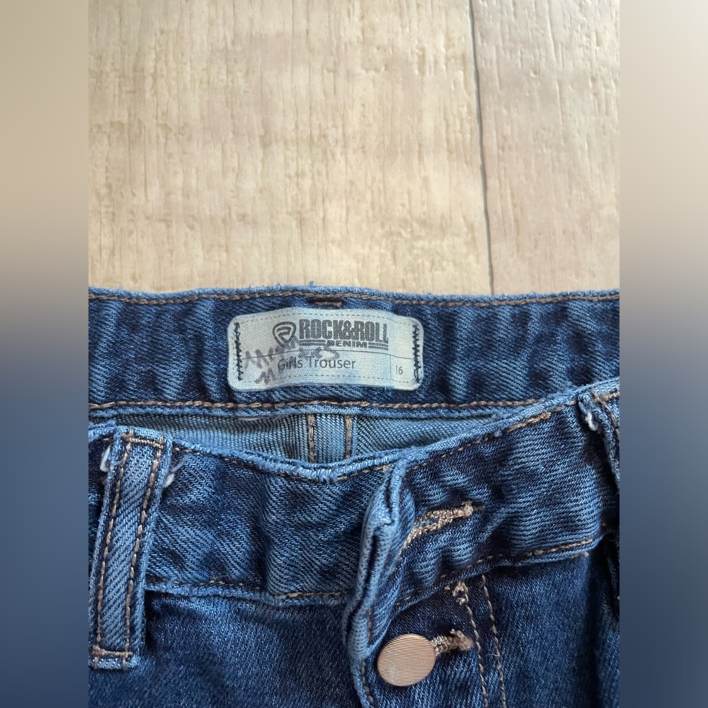 Rock and Roll denim trousers size girl 16.